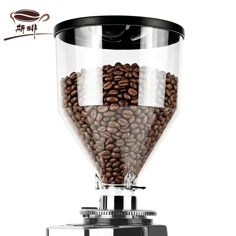 Professional 60mm Flat Burr Coffee Grinder Electric Commercial Bean Mill with Timer and Dosing for Espresso Bar Cafe Shop Use