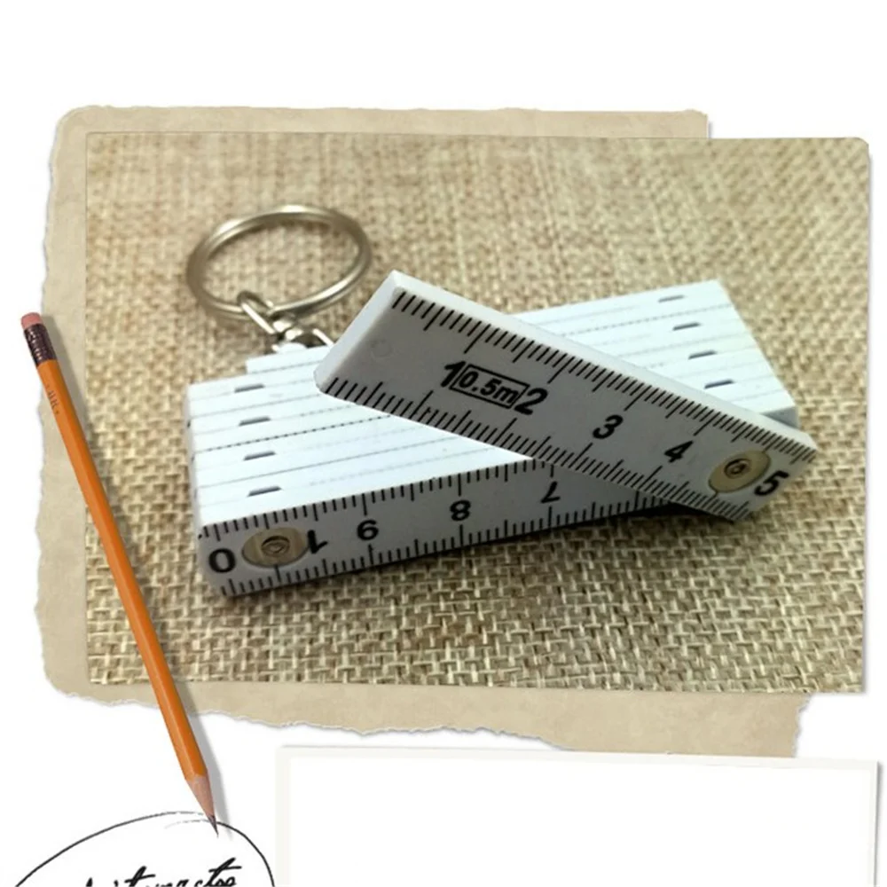 1Pc Portable Plastic Folding  0.5/1Meter 10 Way Ruler Measuring Ruler Woodworking Ruler