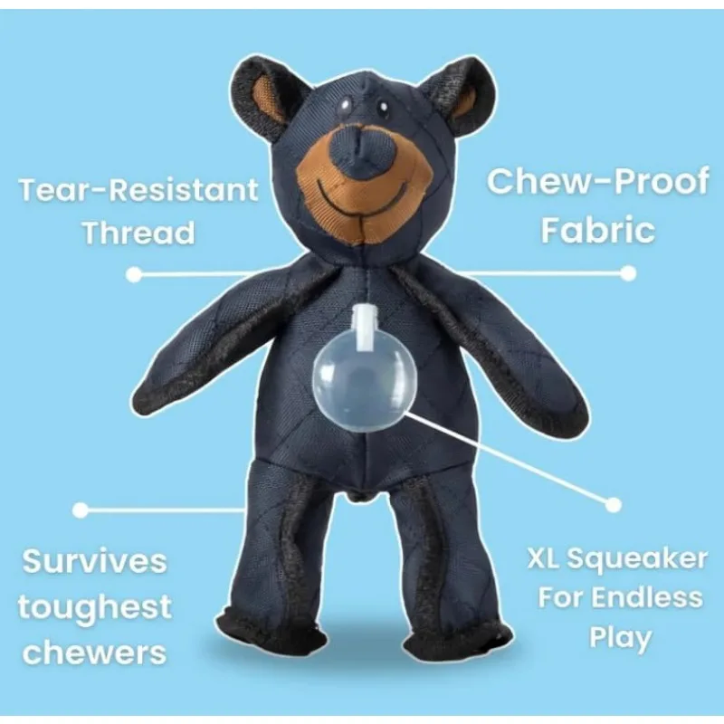 Jouet à mâcher en peluche pour chien, ours incassable, ours grinçant durable, jouet coule pour chiot, boucle indécontractée