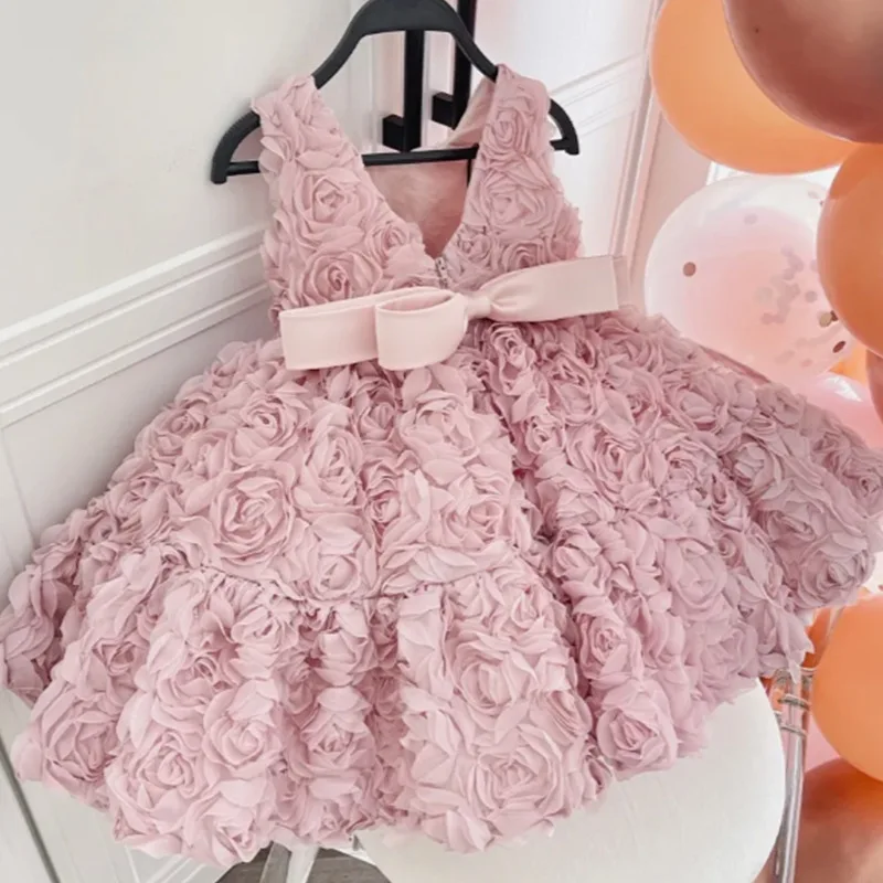 Baby Dress 2023 New Summer Girls\' Dress for Children\' Floral Baby Princess Tutu Dress Birthday Party Children\'s Wear Girls Dress