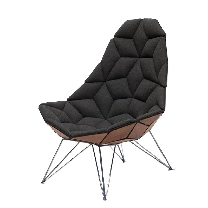 Leisure Square Chair Negotiation Conference Chair Designer Rhombus Light Luxury Single Reclining