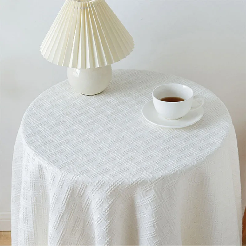 19108 + W002-L Lace white round table tea table bedside table desk tablecloth