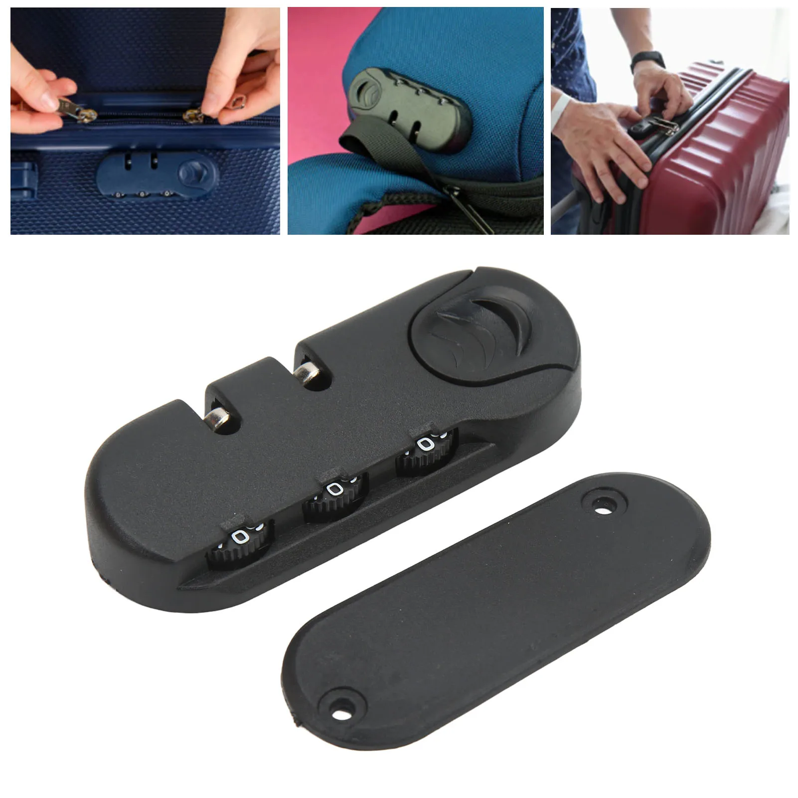 Luggage Lock 3 Digits Wear Proof Suitcase Lock Zinc Alloy Comfortable To Handle Scratch Resistant for Business