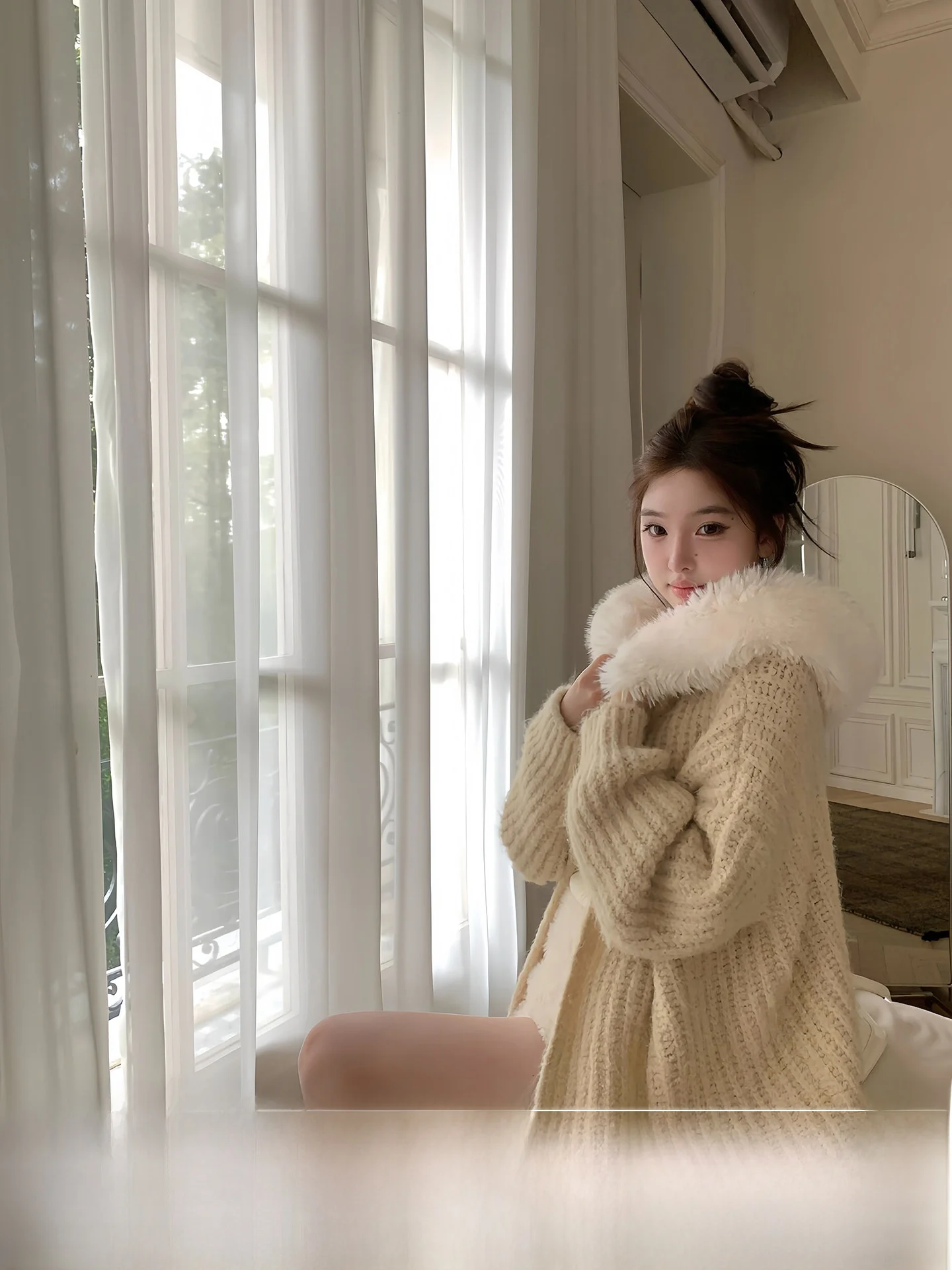 

Мягкий уютный вязаный свободный женский свитер с капюшоном, повседневная верхняя одежда для отдыха и поездок на работу, с длинными рукавами, из полиэстера, нейлона, шерсти и др.