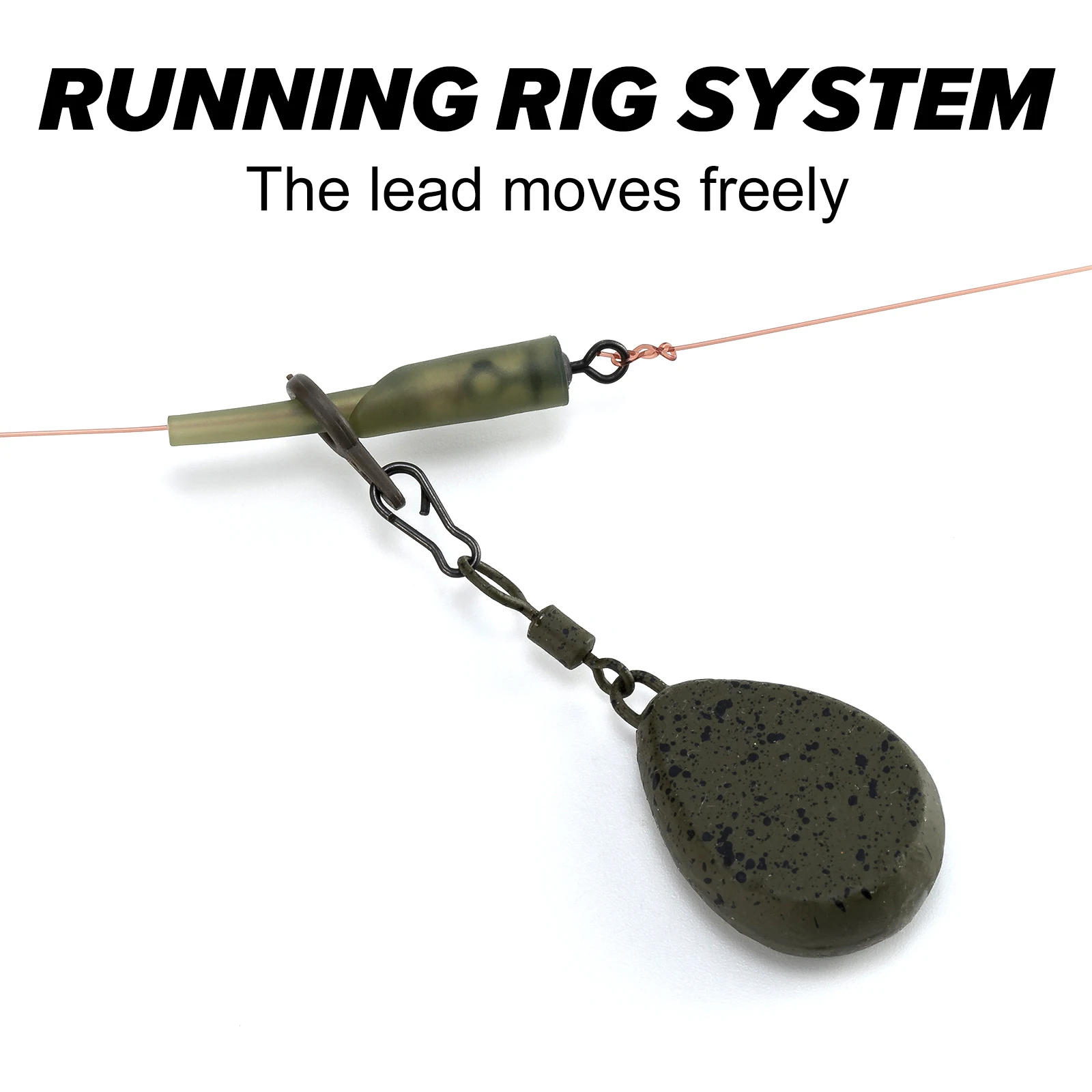 Kit accesorios pesca carpa – Anillas, clips y aparejos ángulo en goma - imagen 3