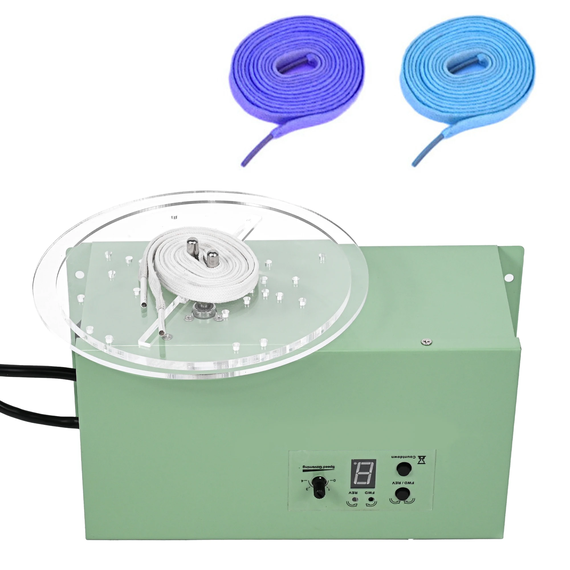Automatic Electric Lace Ribbon Storoidal Winding Machine Flat Wire Flexible Tape Speed Wrapping Harness Cable Bundle