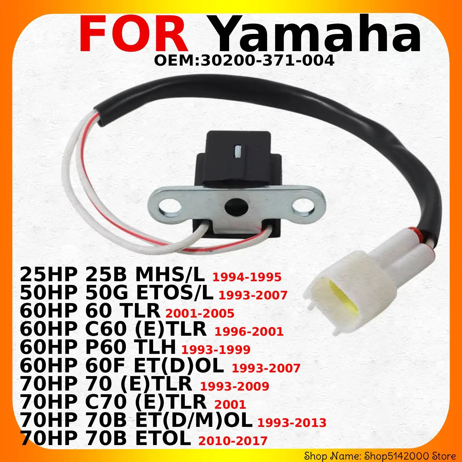 Pulse Coil Trigger Sensor 6H2‑85580‑01 For Yamaha 25HP 50HP 60HP 70HP Outboard Motor Boat Engine Spare Replacement Part