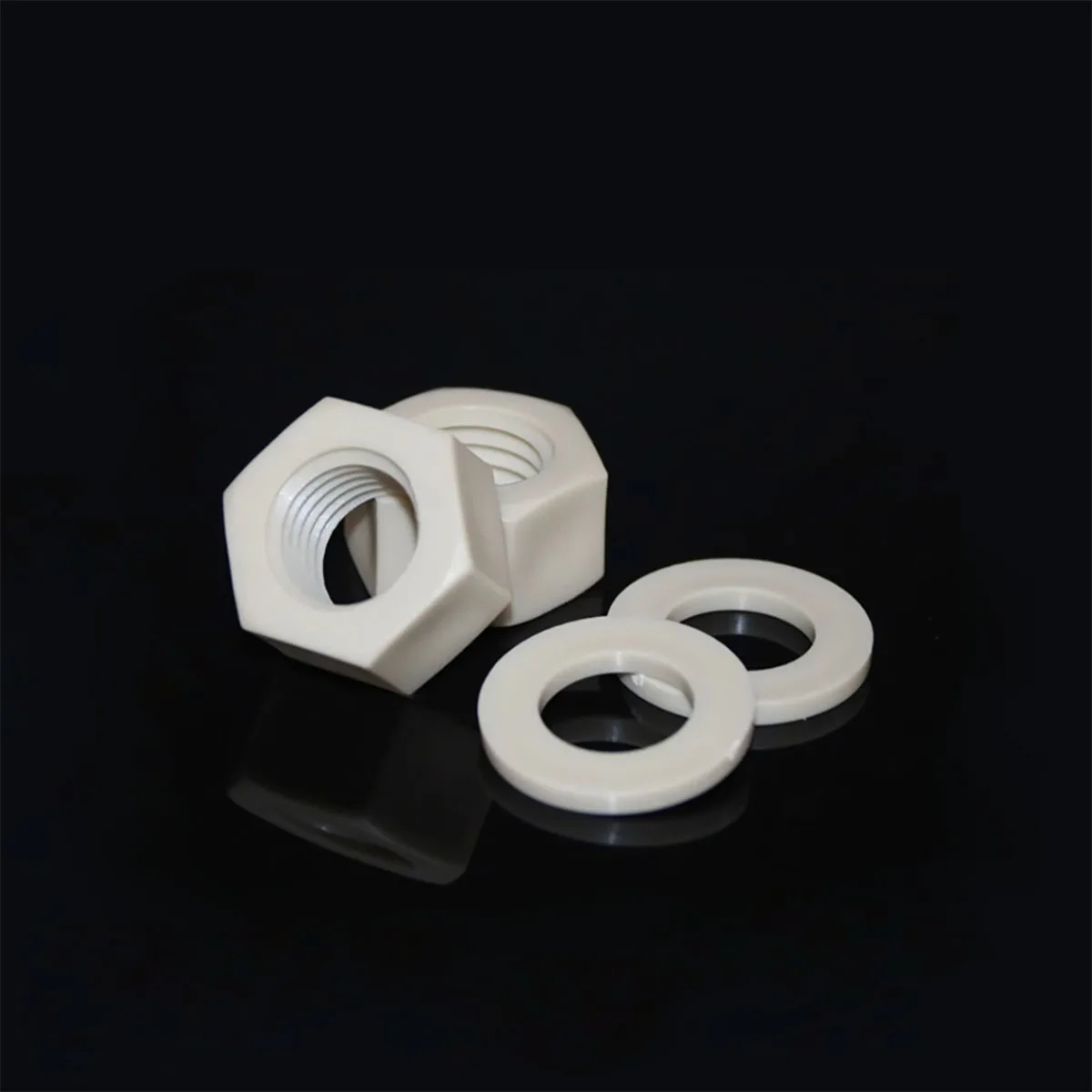 Plastic PP Hex Nut Flat Gasket PPH Insulation Anti-Corrosion Washer Nut M3M4M5M6M8M10M12M16M20