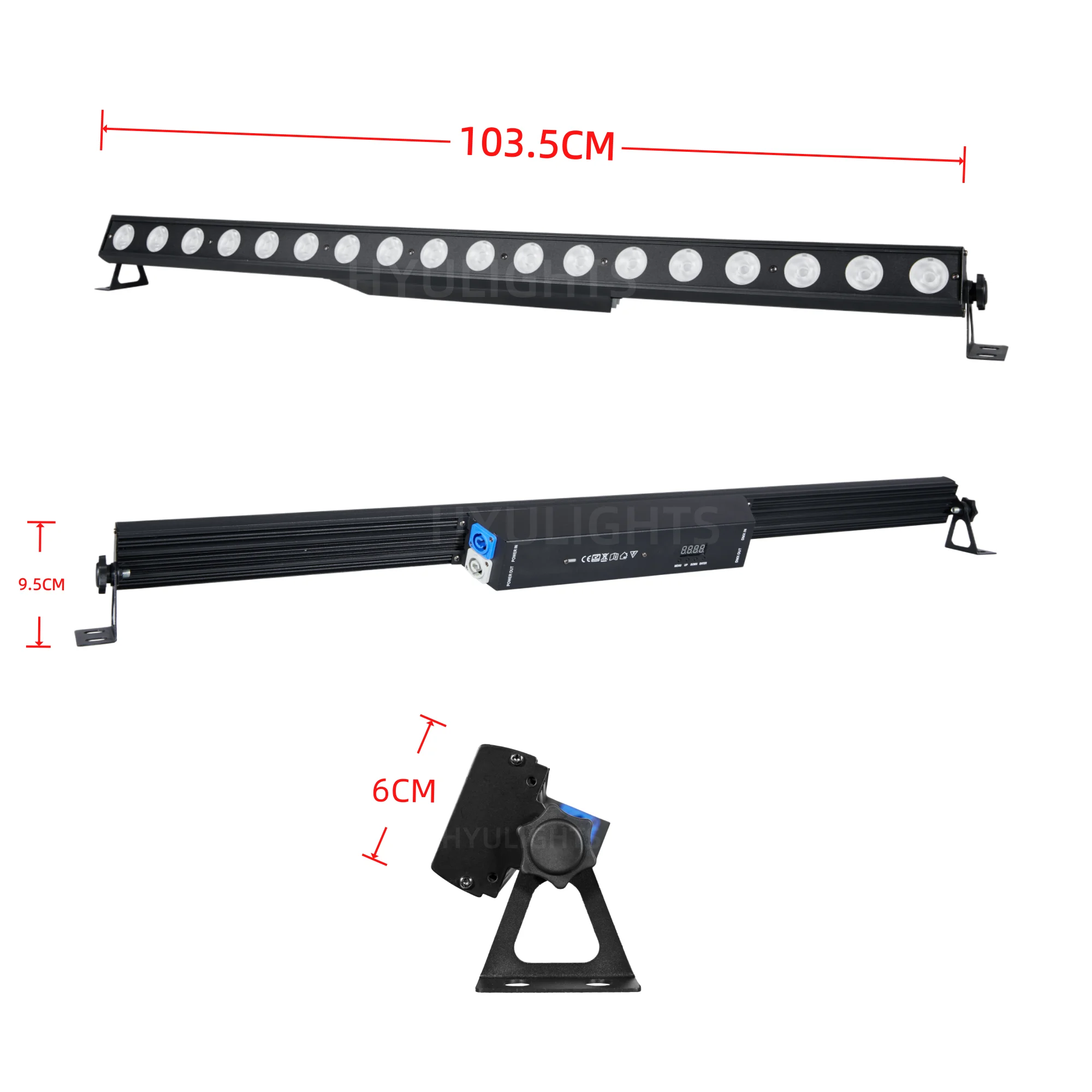 NEW 18X18W Full Color LED 6in1 LED Bar Wall Wash Pixel Lights with High-Definition Lens for Stage Disco KTV Lighting DMX512