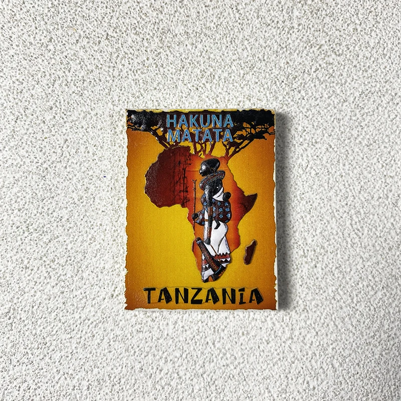 Tanzania tourism souvenirs in Africa 3d three-dimensional decoration personality creative magnetic refrigerator magnets