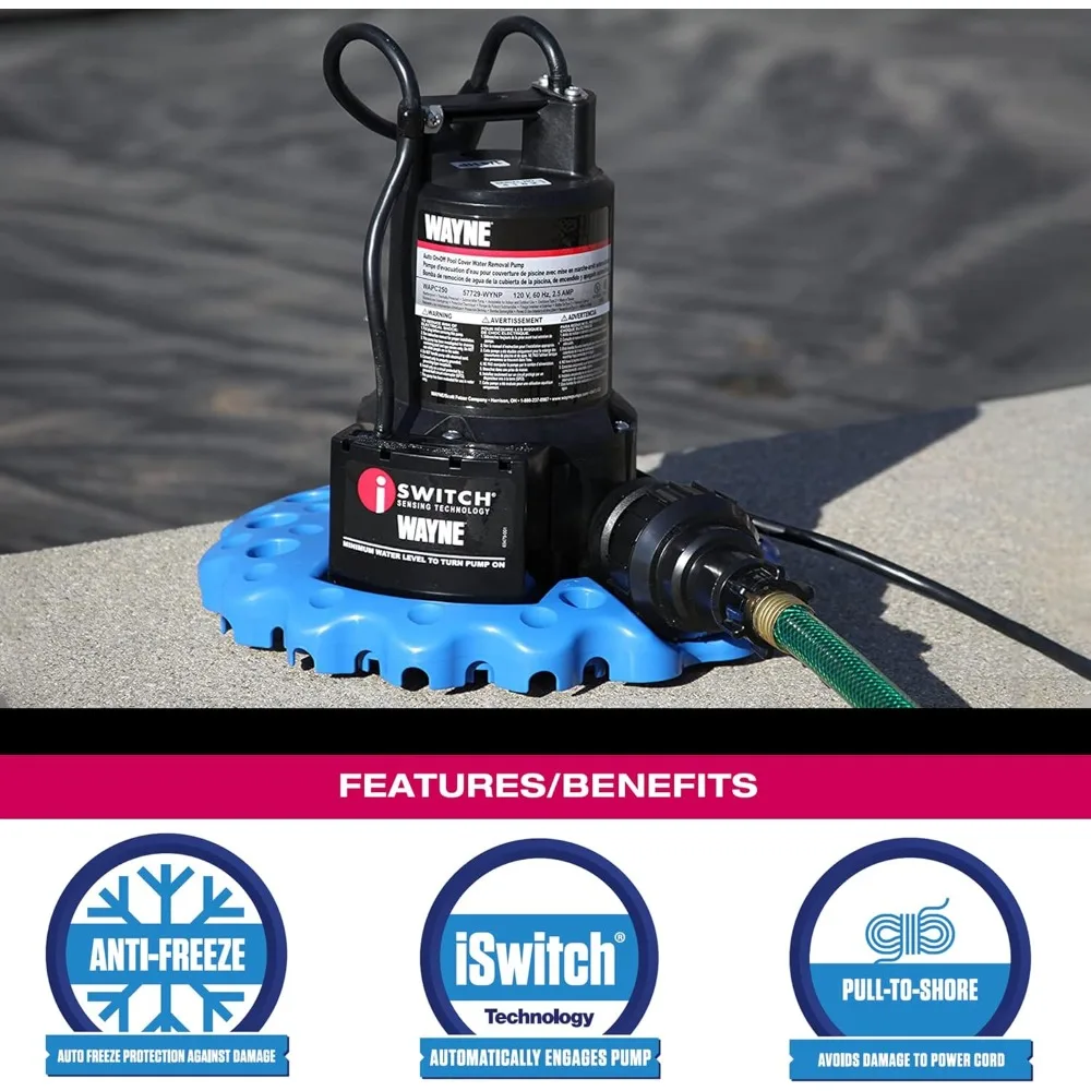 Pompa per copertura piscina WAPC250, blu