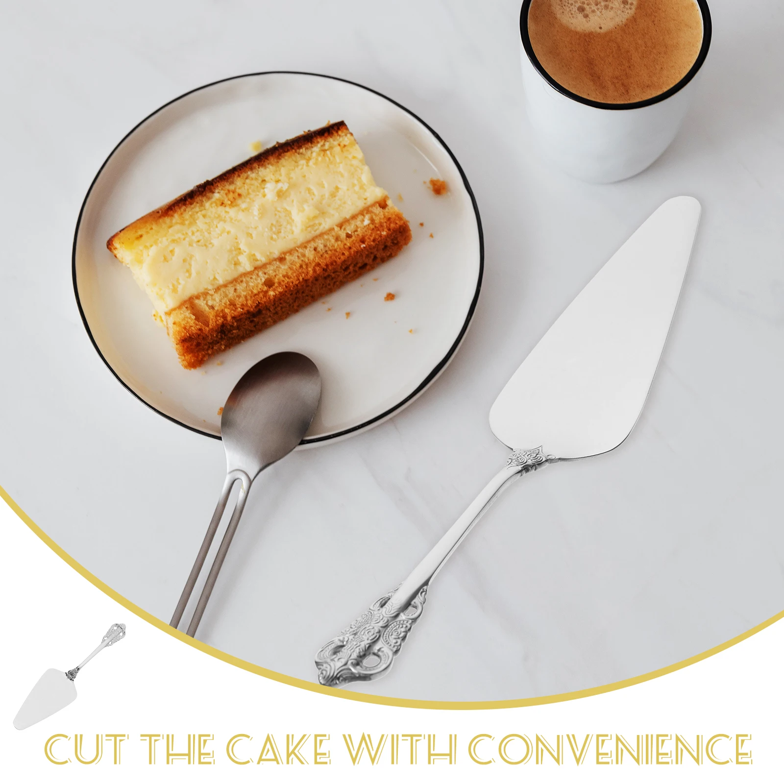 

Stainless Steel Spatula Cheese Slicer Cake Cutter Even Slices Wedding Birthday Pizza Egg Cake Kitchen Essentials Tool