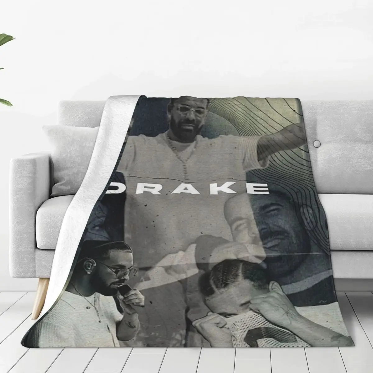 Super Soft Blankets Camping Drake Bedding Throws Pop Music Singer Flannel Bedspread Couch Bed Funny Sofa Bed Cover