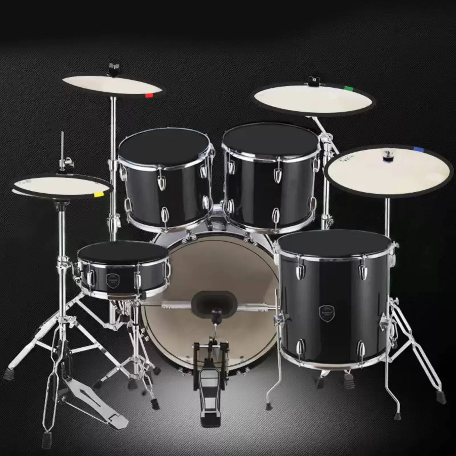 

Drum Mute Pad Set Quiet Practice Drum Silence Pad Kit Easy to Use for Home