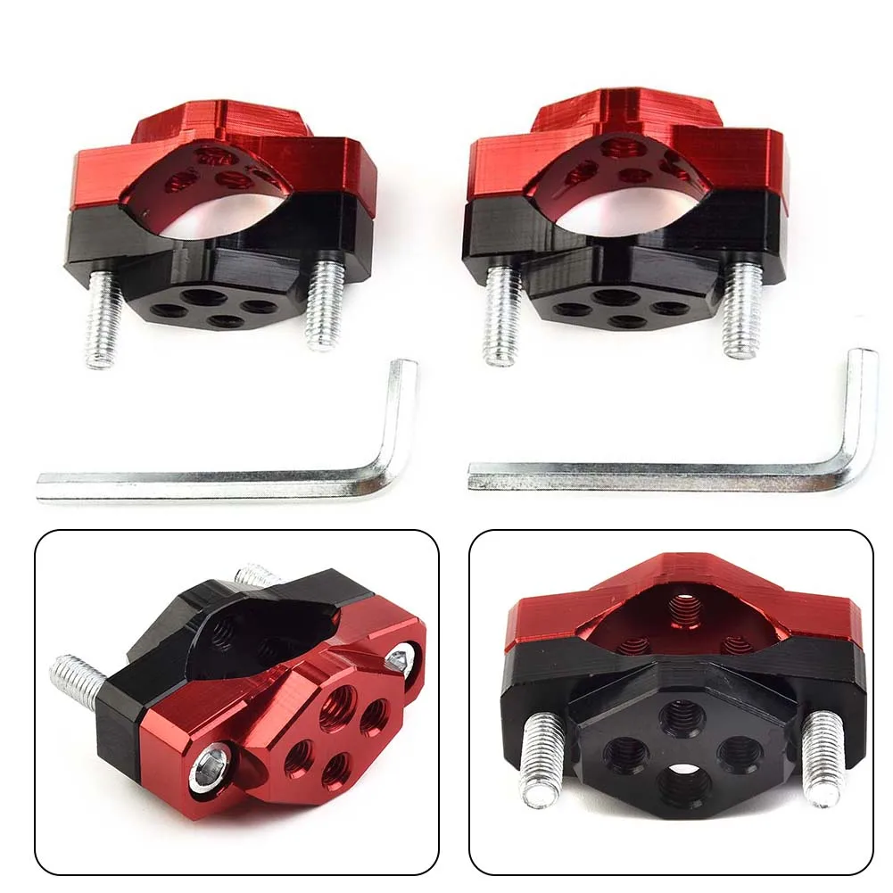 

Accessories 17-32mm Bracket Holder Mount Bracket Fork Clamp 32mm Practical Red Aluminum Alloy Handlebar Holder