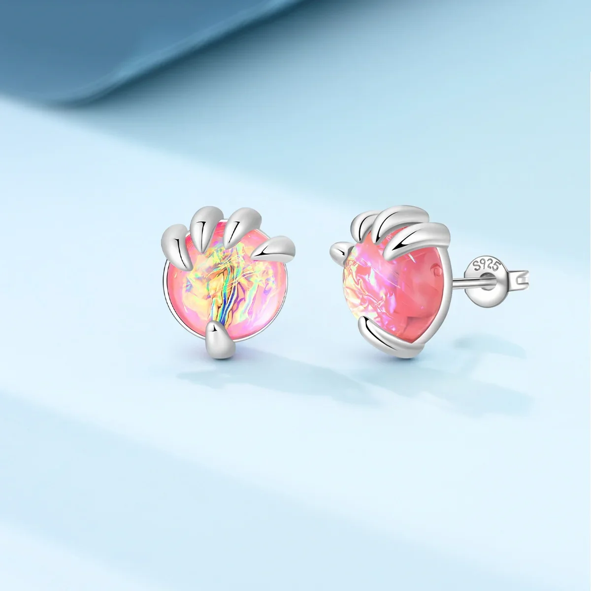 Original 925 Silver Horseshoe Heart Cupid Arrow Wing Pony Spade Square Star Stud Earrings Jewelry Gifts for Women