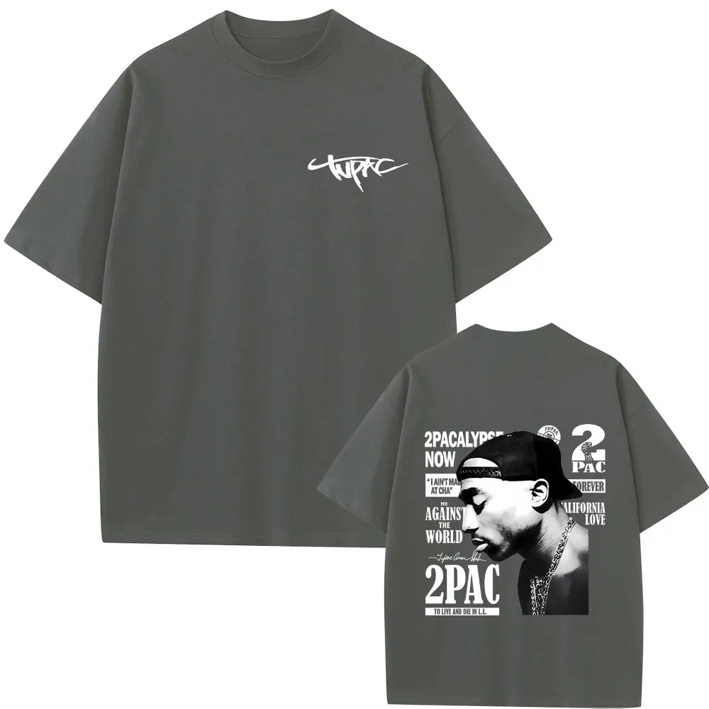Rapper Tupac 2pac All Eyez on Me T-shirt Summer Men Women Hip Hop Fashion Oversized Streetwear Men's Casual Soft Cotton T Shirts