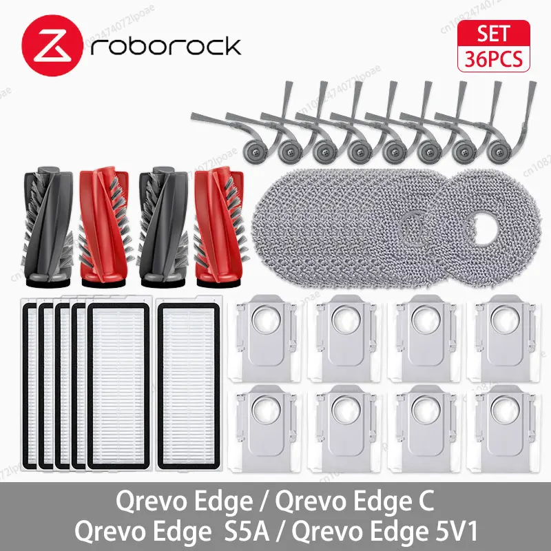 Roborock Qrevo Edge / S5A / 5V1 / Edge C Robotstofzuiger Accessoires Hoofdzijborstel Mop Doek Stofzak HEPA-filteronderdelen