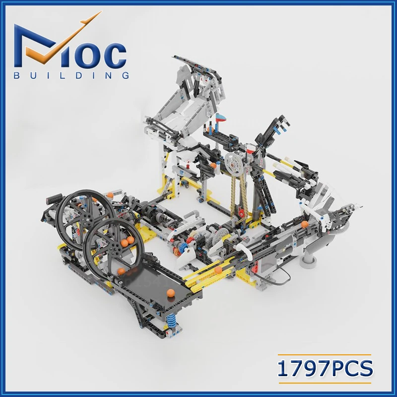 MOC Building Block GBC Mechanical Dribbling Device Model Technology Bricks DIY Assembly Collection Toys Holiday Gifts