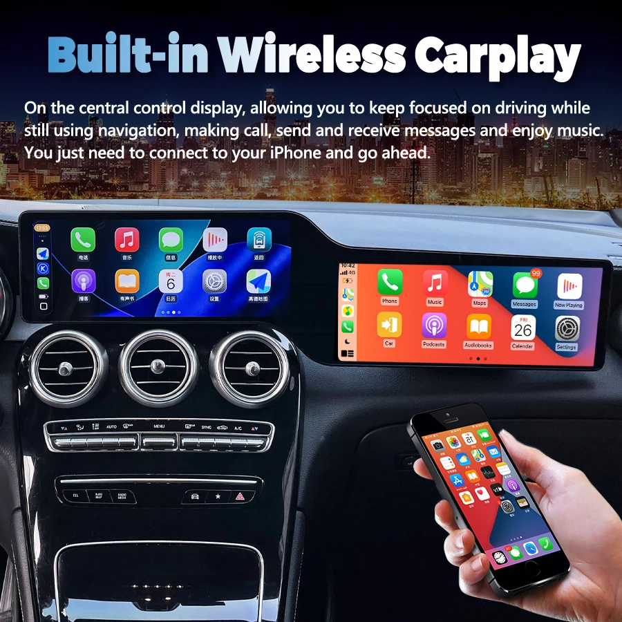 Dual Touch Scree For Benz GLC C Class 2015-2022 Android Car Radio Multimedia Video Player GPS Navigation Auto Stereo Head Unit