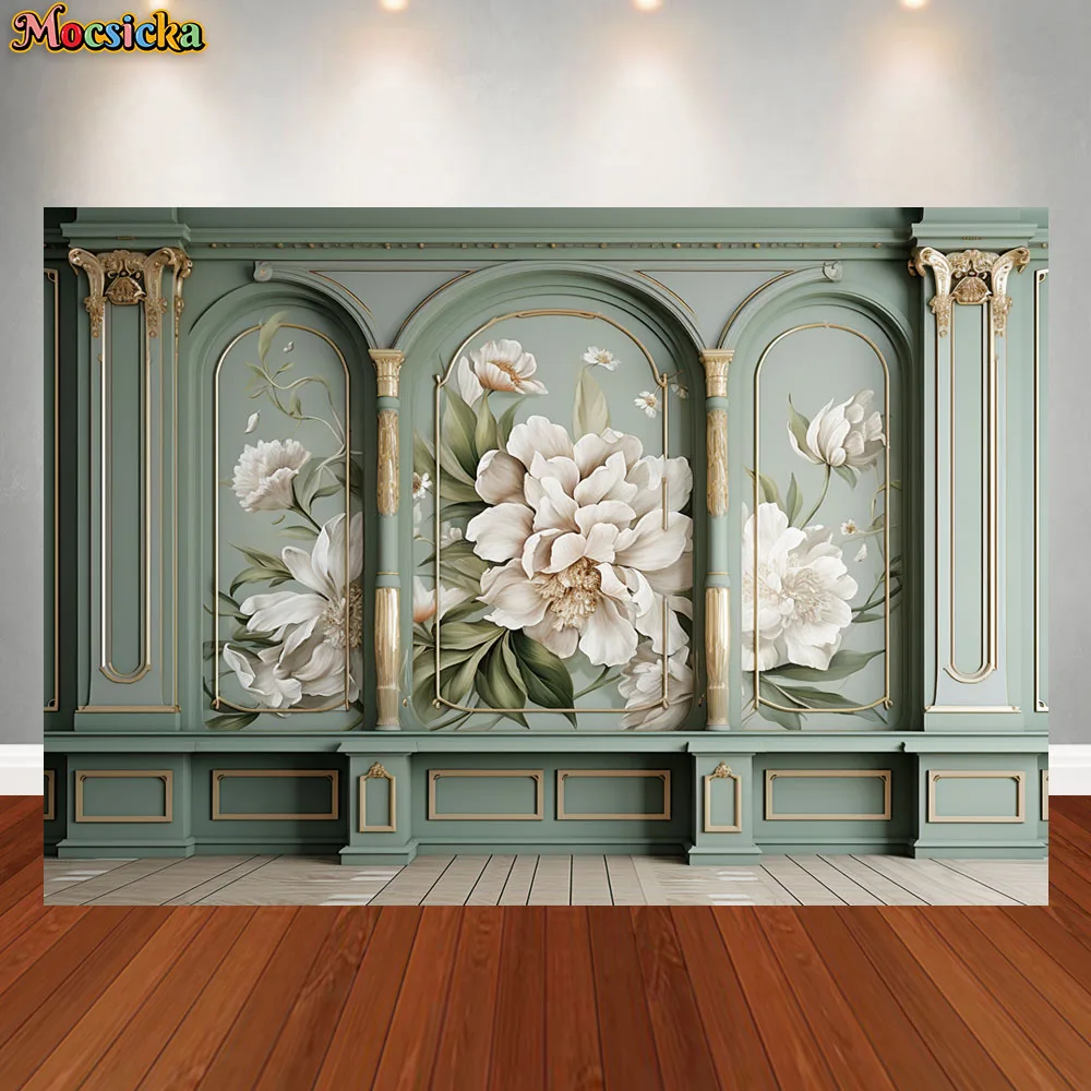 Spring Wooden Wall Photography Backdrops Garden Flowers Kids Adult Child Baby Background Decoration For Portrait Studio Props