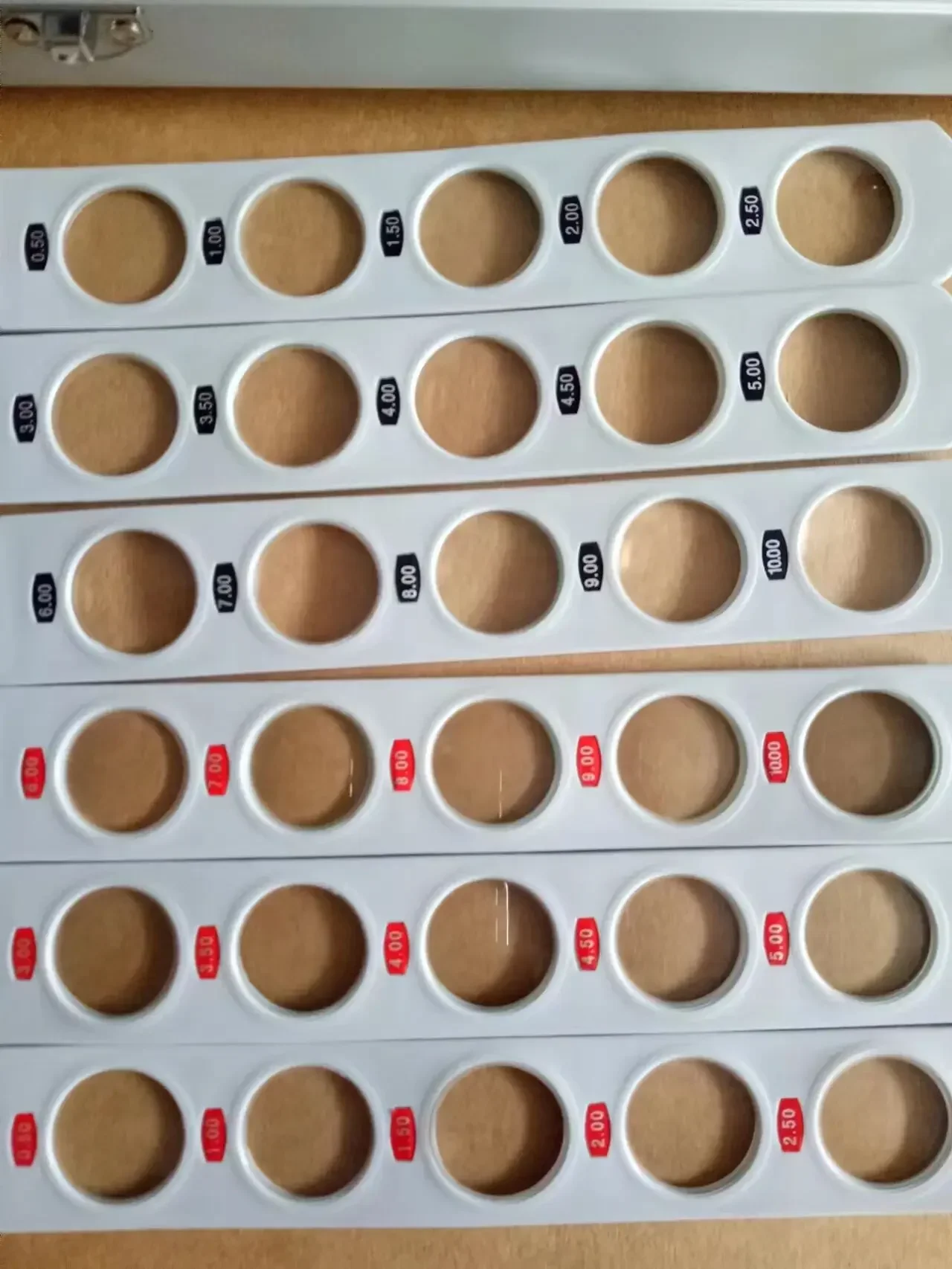 

NEW retinoscopy rack set board lenses BL-30 6 paddles large aperture lenses three minus three plus 25mm diameter