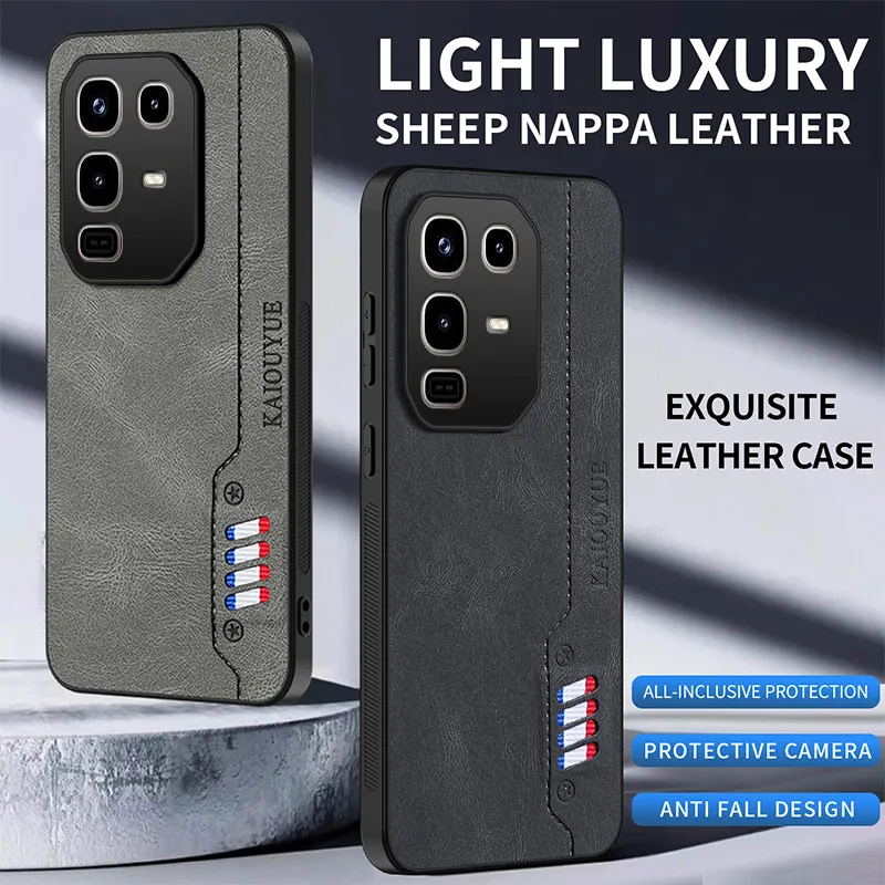 For Infinix Note 50X 50S Luxury Sheep Nappa Leather Skin Phone Case for Infinix Note50 Pro Plus 40 Pro 4G 5G Full Protect Cover