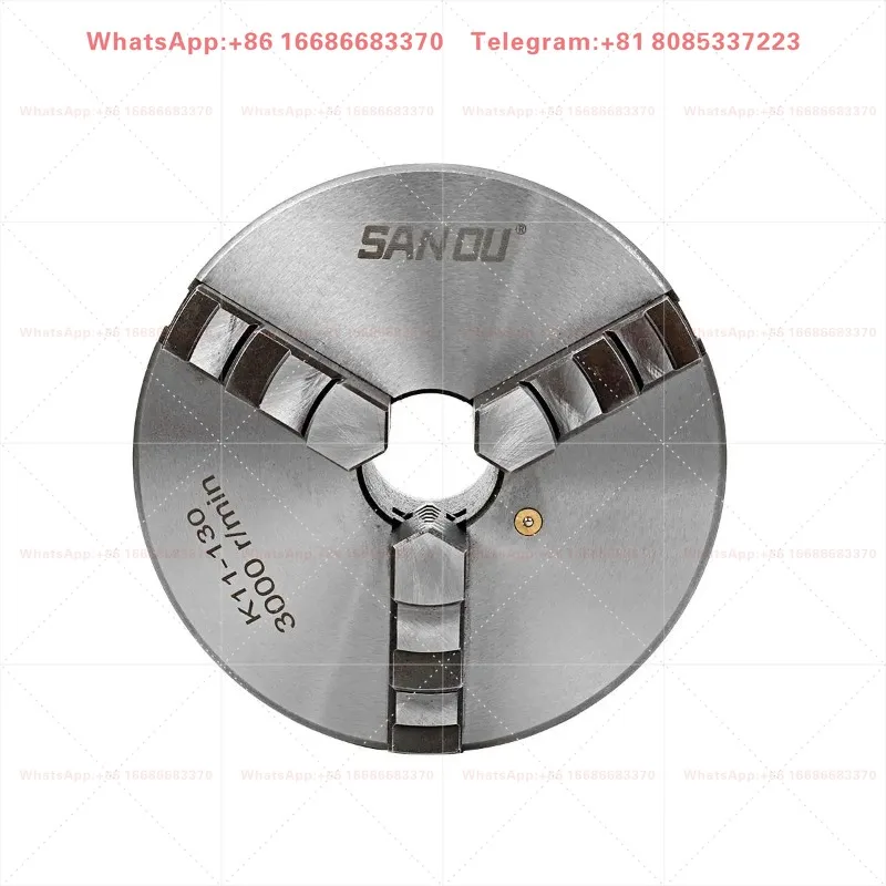 SANOU Lathe Chuck K11-130 Three Jaw Self-Centering Chuck 130mm Scroll Manual With Harden Steel For Mini Lathe