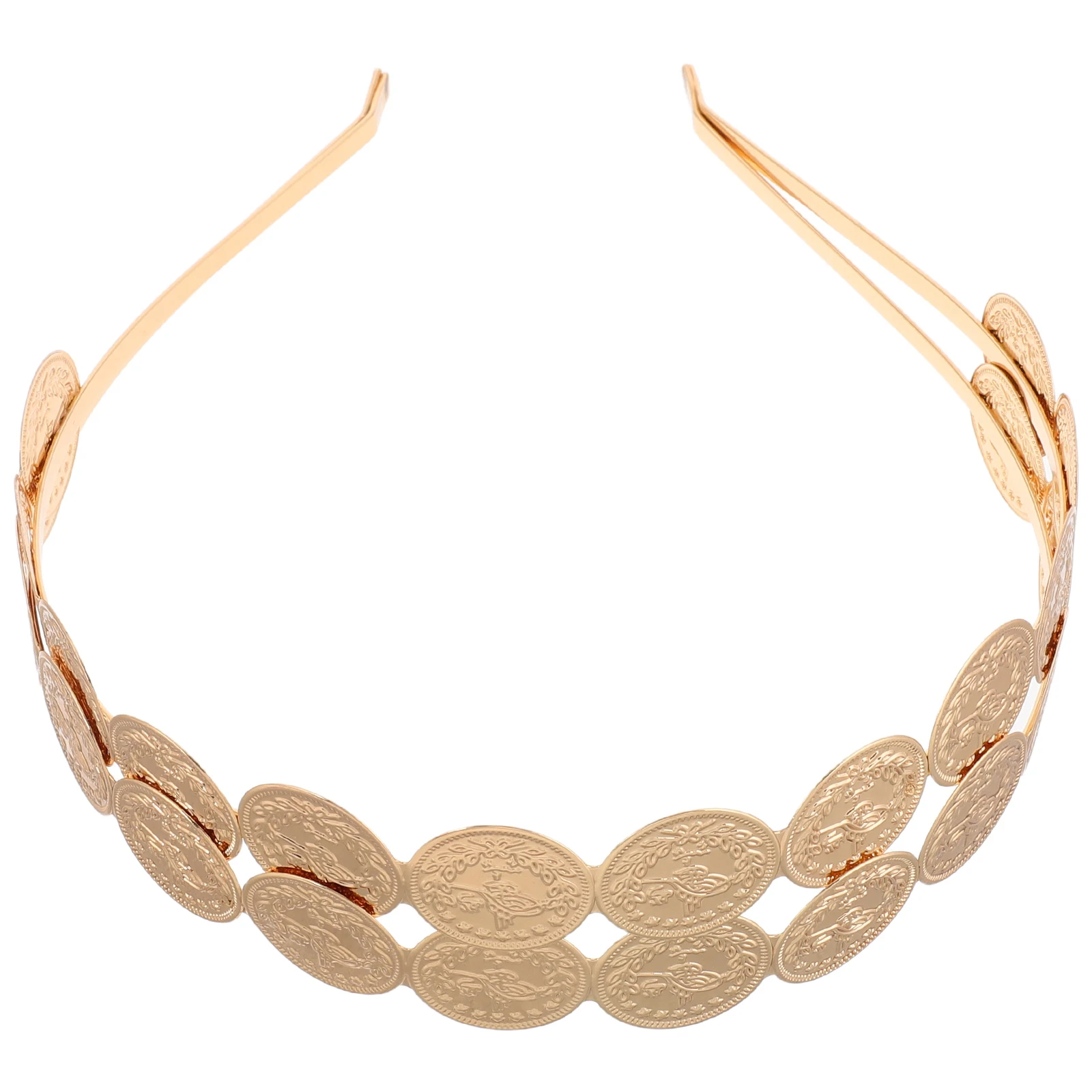 

Metal Headband Silver Thin Headbands Gold Headpiece for Women Hair Double