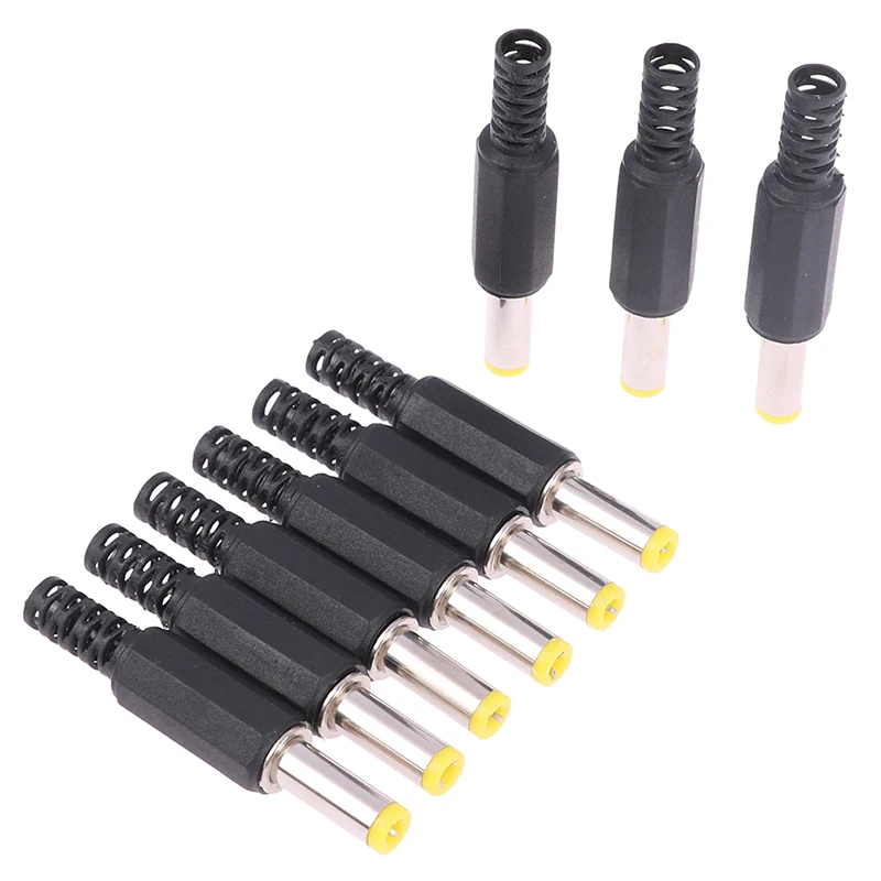 10PCS DC Power Male Plug 5.5*2.1*14MM Adapter Connector Plug  Welded DC Head