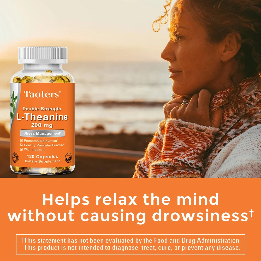 L-Theanine 200 ملجم، مع مكمل NAC ودعم المزاج - مضاد للأكسدة، يحسن جودة النوم، ويعزز الوظيفة المعرفية #5