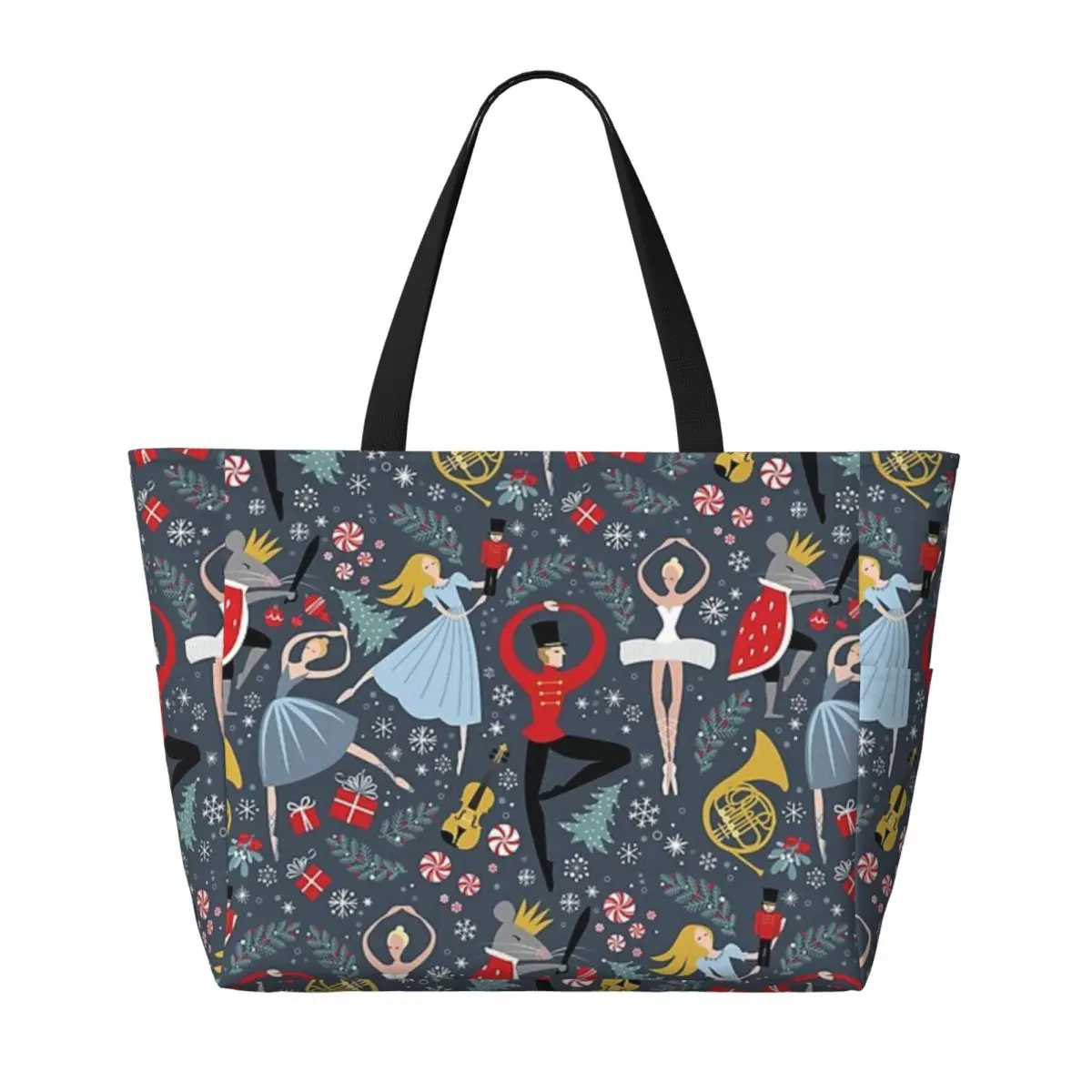 Large travel bag, waterproof beach bag, Clara's Nutcracker Ballet Repeat By Robin Pickens Pool, gym tote or camping bag