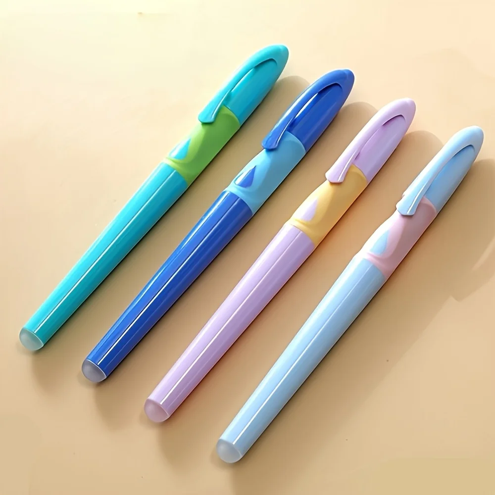 1 Set blaue Füllfederhalter, hitzeempfindliche, radierbare Stifte für Grundschüler, Geschenkbox, Geschenk, Preis, Belohnung, ideales Geschenk zum Üben des Schreibens, sanftes Schreiben, angenehmer Griff – Detail 2