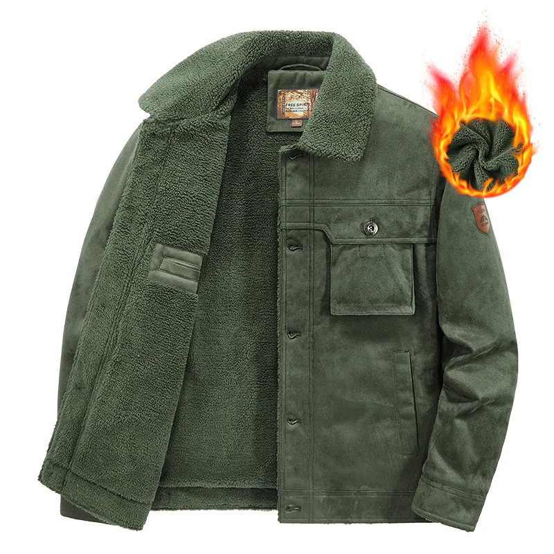 

Мужская теплая короткая куртка-парка, новый ретро-дизайн, мужская куртка с несколькими карманами, осенне-зимняя плюшевая мужская куртка-поло, американская одежда