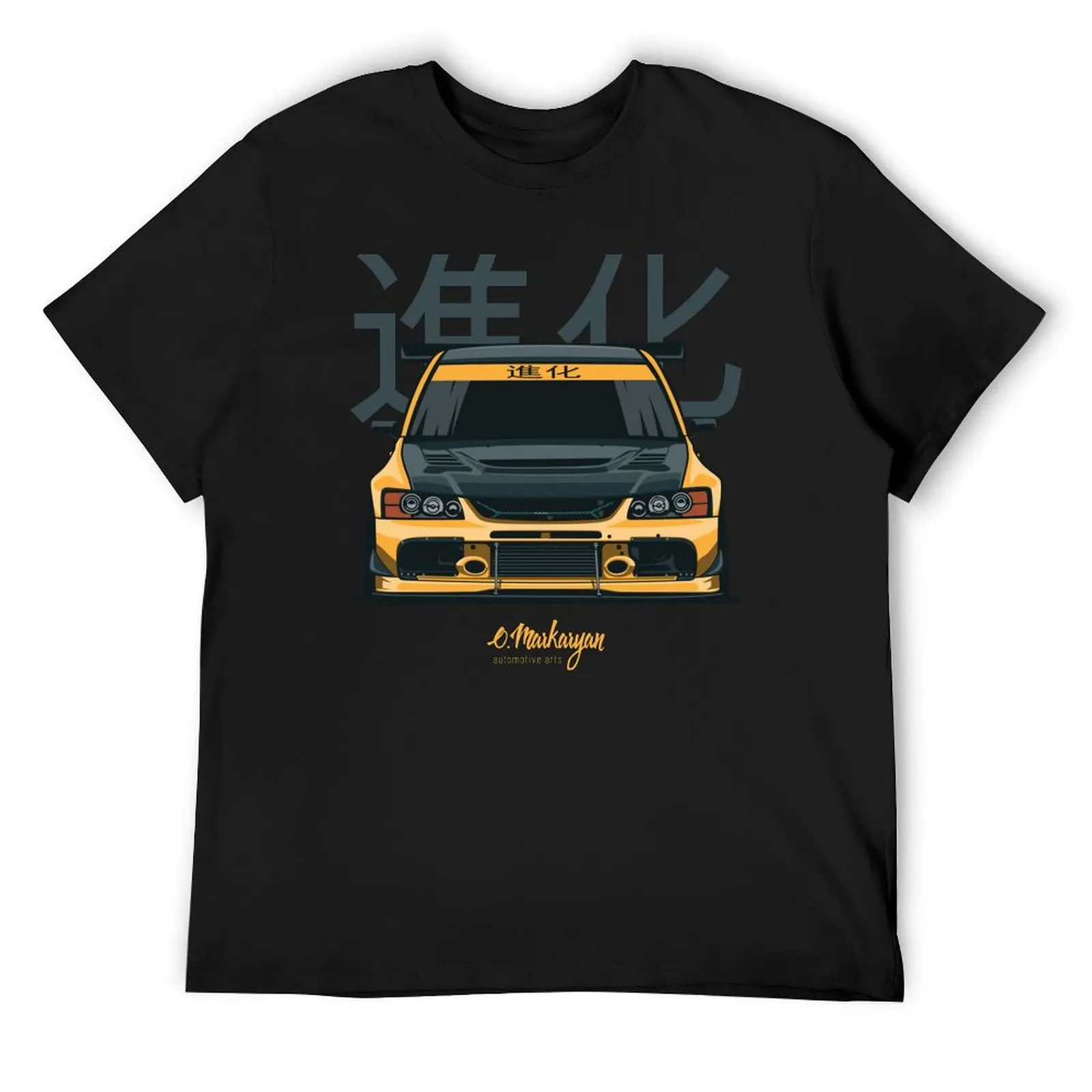 Lancer Evo IX (yellow) T-Shirt cheap stuff oversized summer top vintage mens graphic t-shirts hip hop