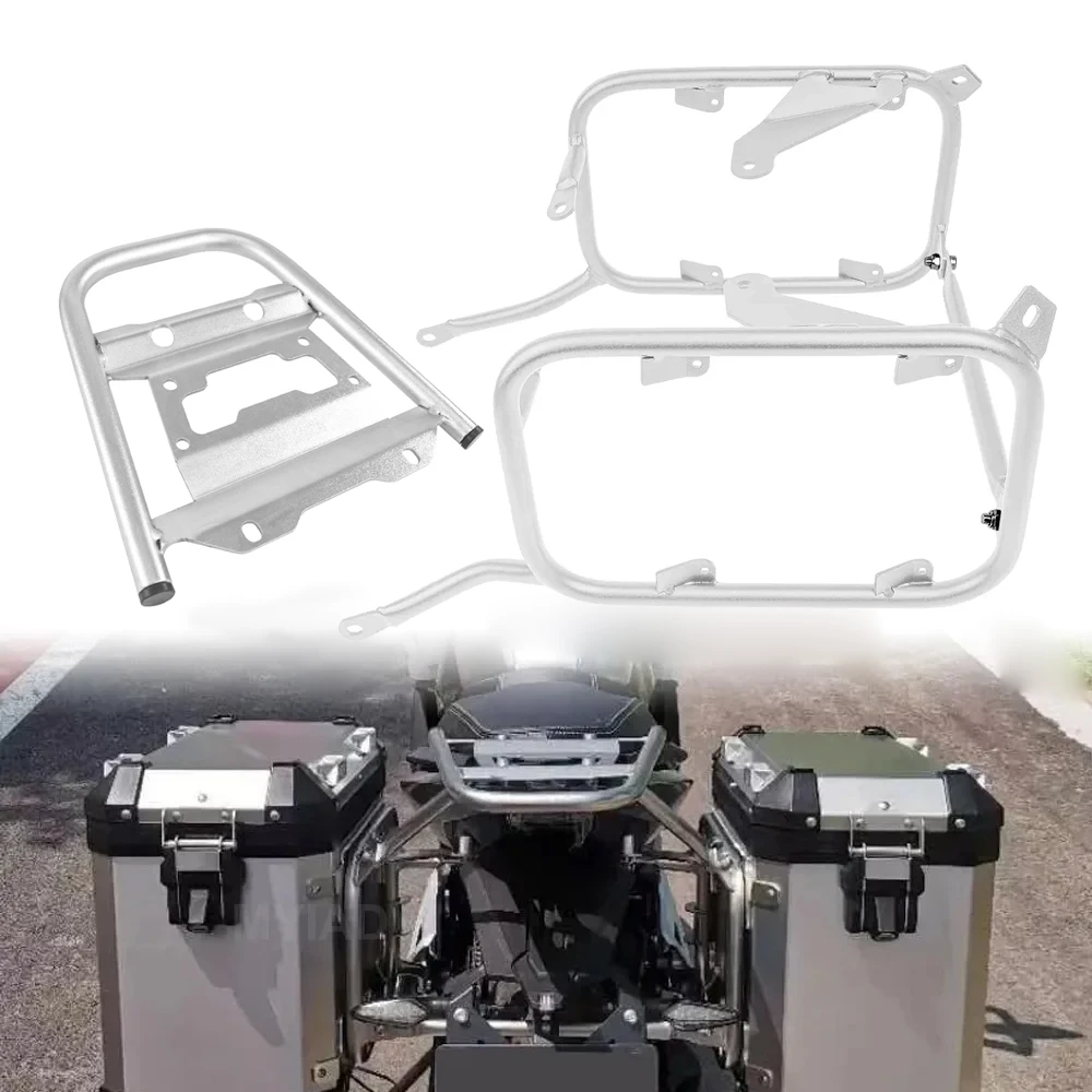 

Для мотоциклов CFMOTO 650 MT 650MT MT650 2020-2021 2022: Кронштейн для боковых кофров, верхнего кофра, багажной полки, крепление для боковых сумок, задний багажник