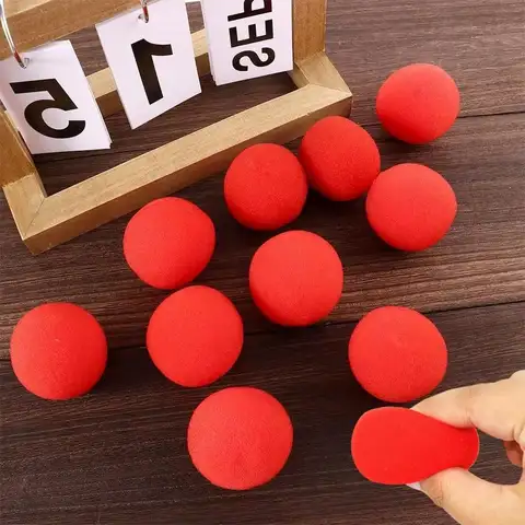 4.5cm Soft Red Circular Magic Sponge Balls Finger Close-Up Magic Trick Props Party Favors Fun Toy for Kids Adults Magic Show