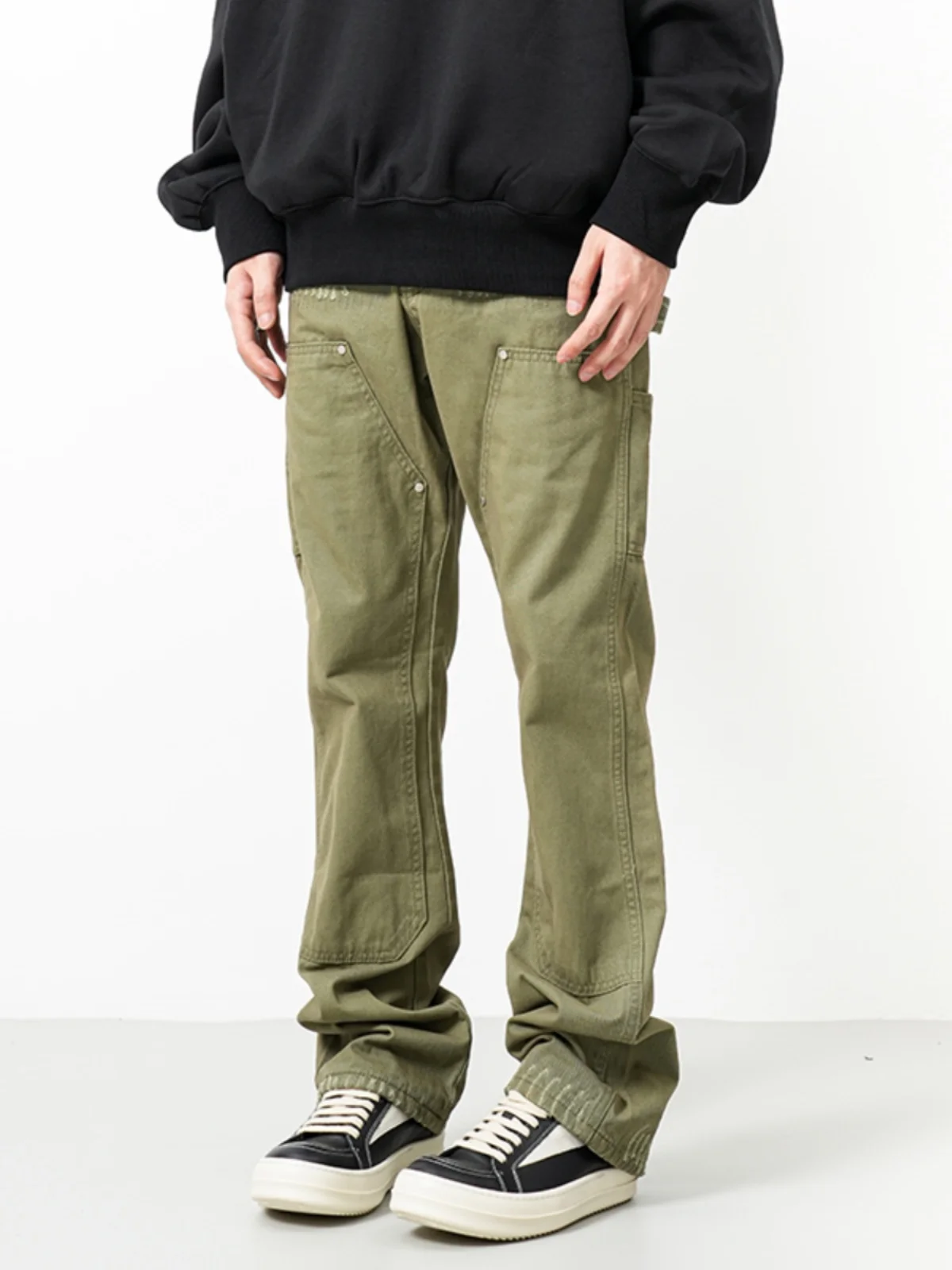 

Новинка 2023, американские рабочие брюки в стиле милитари, мужские прямые повседневные брюки в стиле ретро, модные молодежные брюки для отдыха...