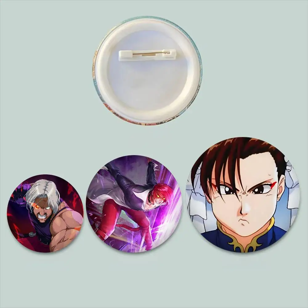 Game T-The King Of Fighters Badges 25 32 44 58 75 Mm Round Cosplay Pin Decor Fans Collect Friends Gifts Brooch Souvenir