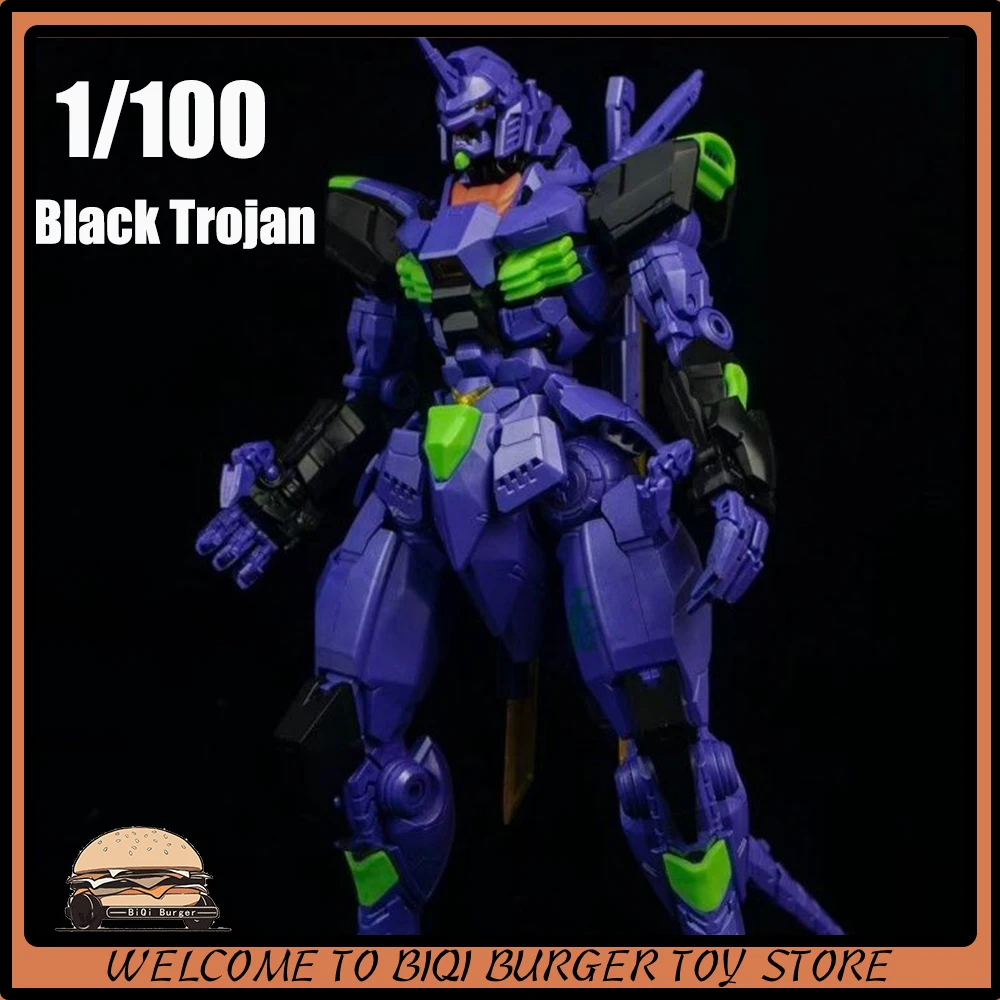 Zwarte Trojan EVA RX-78-2 Eenhoorn Assemblagemodel Kit MG 1/100 Transformatie Staaldraad Dubbele Antenne Stijl Mecha Speelgoed Geschenken