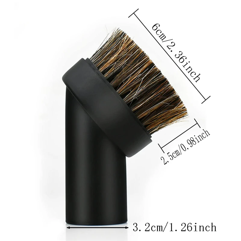 Long Horse Horsehair Bristle Round Dust Brush Vacuum Cleaner Converter Adapter Replace Adapters Clean Brushes 2024 New