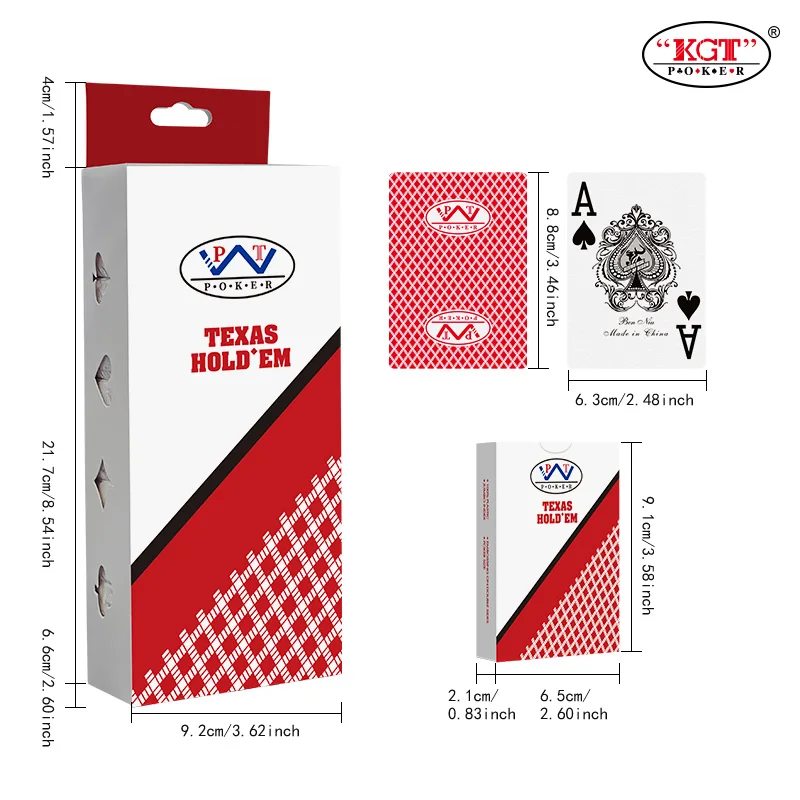 1/2 عبوة من بطاقات البوكر ذات الخط الكبير PVC لبوكر البلاستيك WPT Professional Texas Hold'em #6