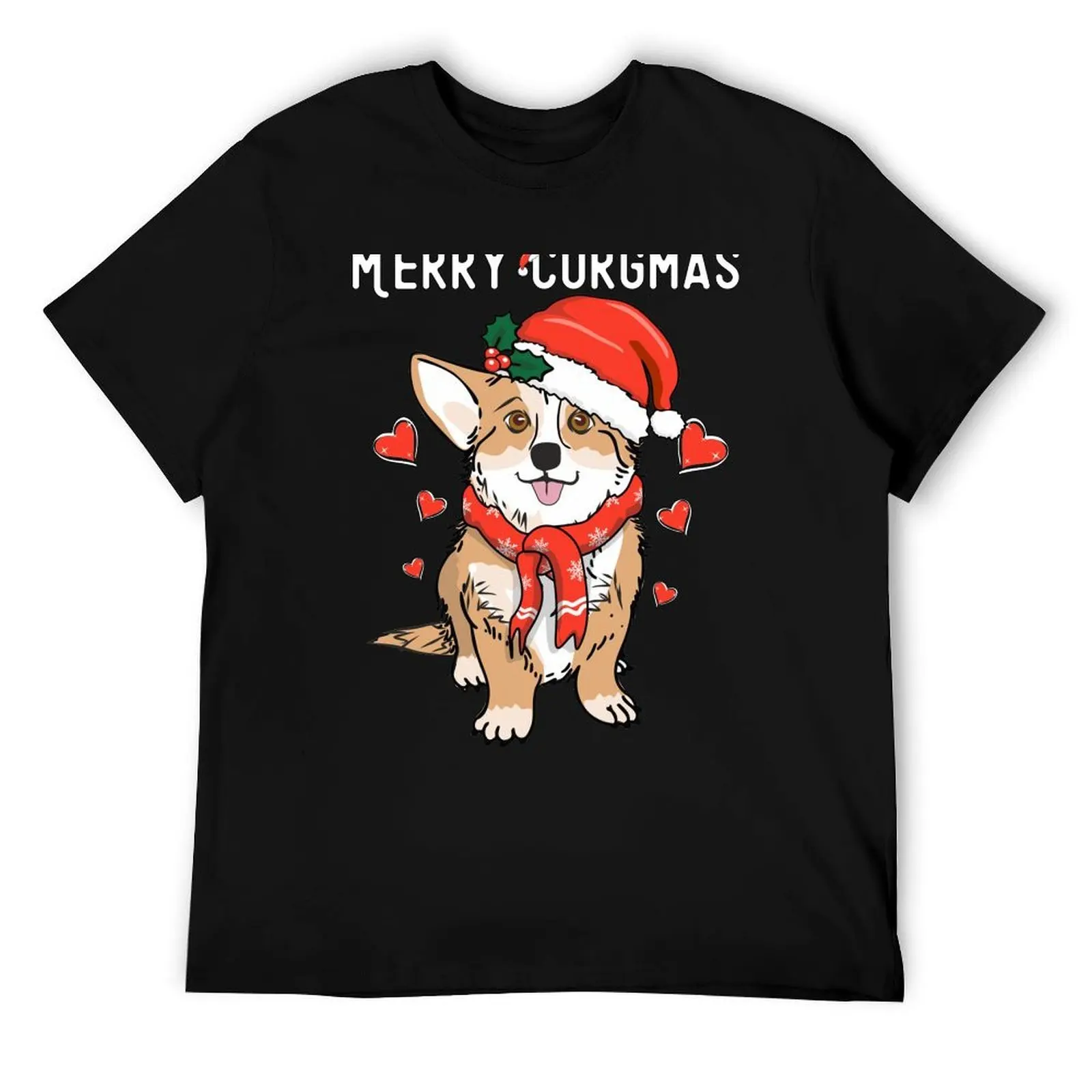 

Christmas Corgi Dog Merry Corgmas Gorgis Lover Xmas Gift T-Shirt t shirts for man cotton funny printed t shirts for man T-Shirt