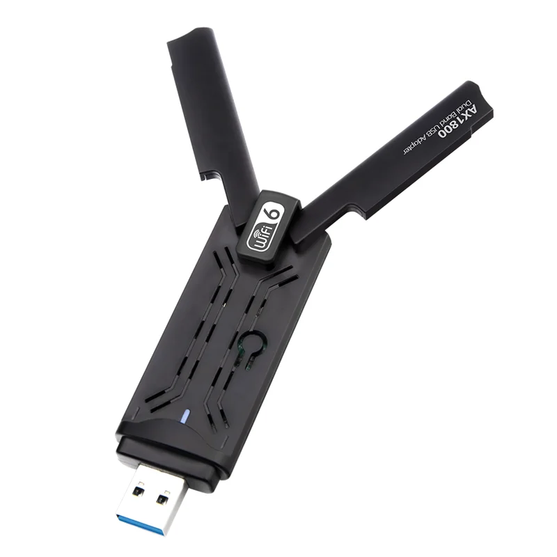 Dual Band WiFi 6   2.4G/5GHz 1800Mbps Wireless Wi-Fi Dongle Network Card USB 3.0 WiFi-6 Adapter For Windows 7/10/11