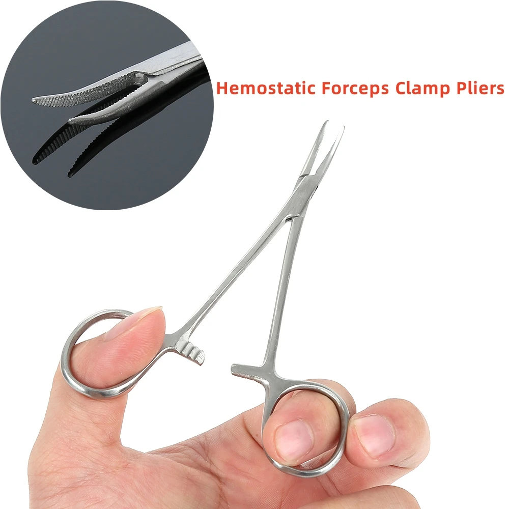 Hemostatic Kelly Forceps High Quality Grade Stainless Steel Elbow Hemostats Locking System 12.5cm Clamp Pliers