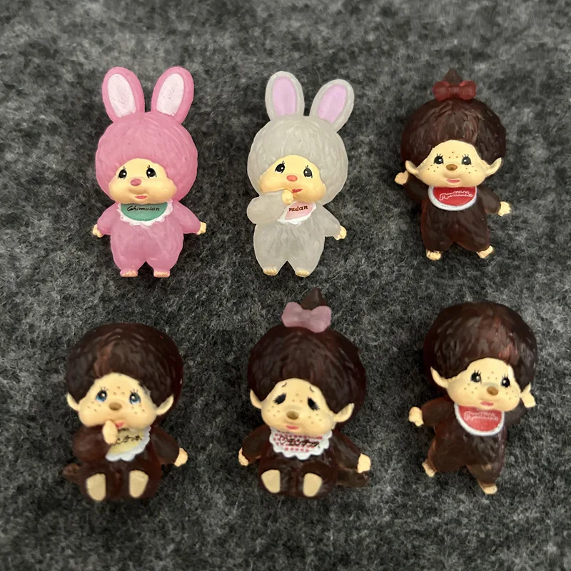 1/6 pçs para monqiqi chaveiro pingente boneca desktop mochila pingente boneca ornamento presentes criativos