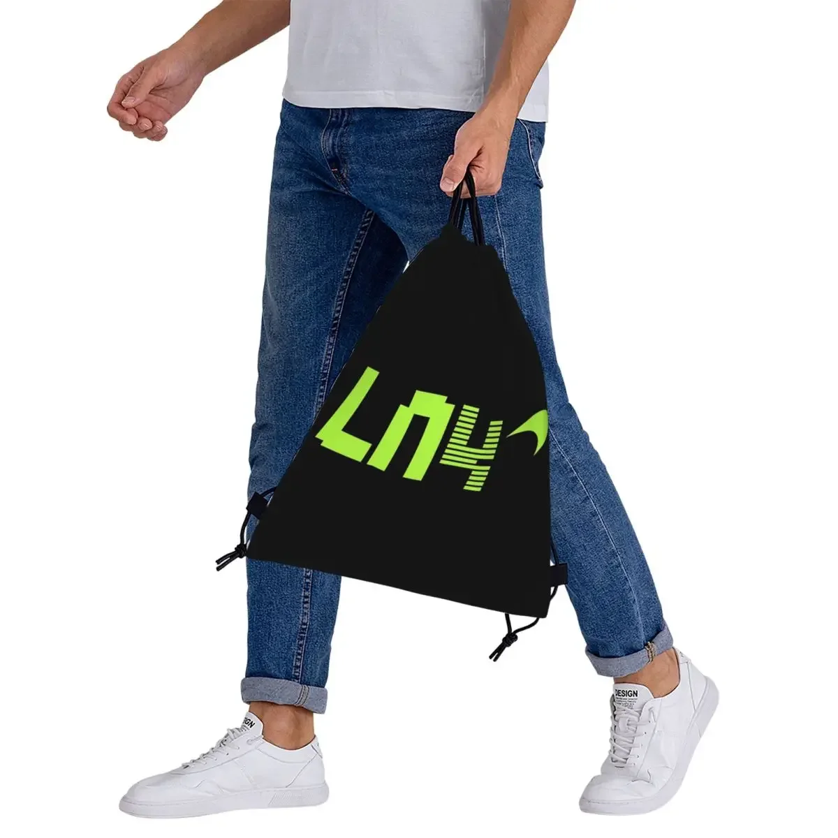 F1 Lando Norris 4 (2) Backpacks Casual Portable Drawstring Bags Sports Bag Book Bags For Travel School