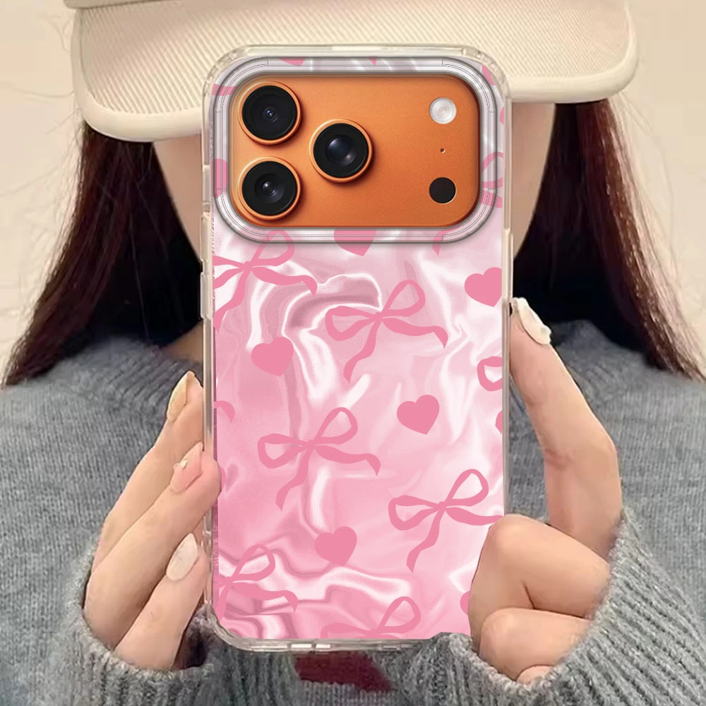 الأخضر Bowknot الحب القلب الفتيات النساء جراب هاتف آيفون 17 الهواء 16 16e 15 14 13 12 برو ماكس 7 8 زائد X XS XR SE 2022 2020 غطاء #4