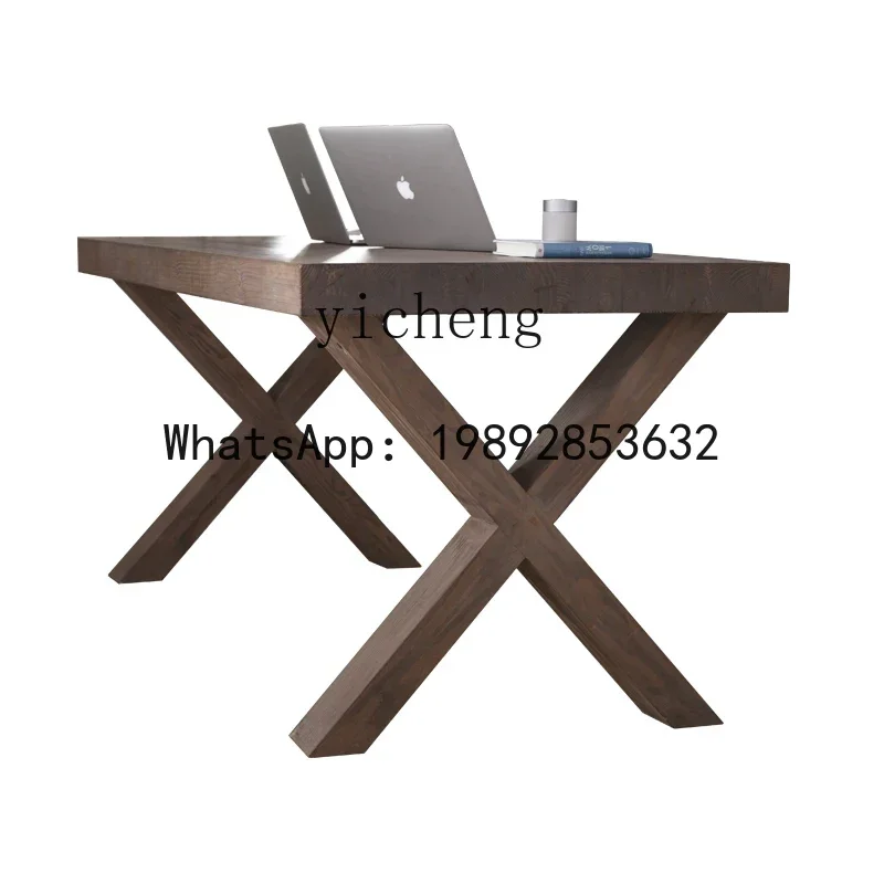 BB Retro Desk Simple Household Solid Wood Rectangular Writing Nostalgic Log Desk