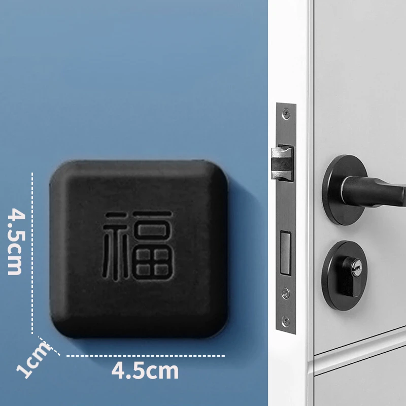 1pc Anti-collision Pad Door Pad Door Suction Punch-free Silicone Anti-collision Sticker Door Stopper Door Handle Buffer Pad